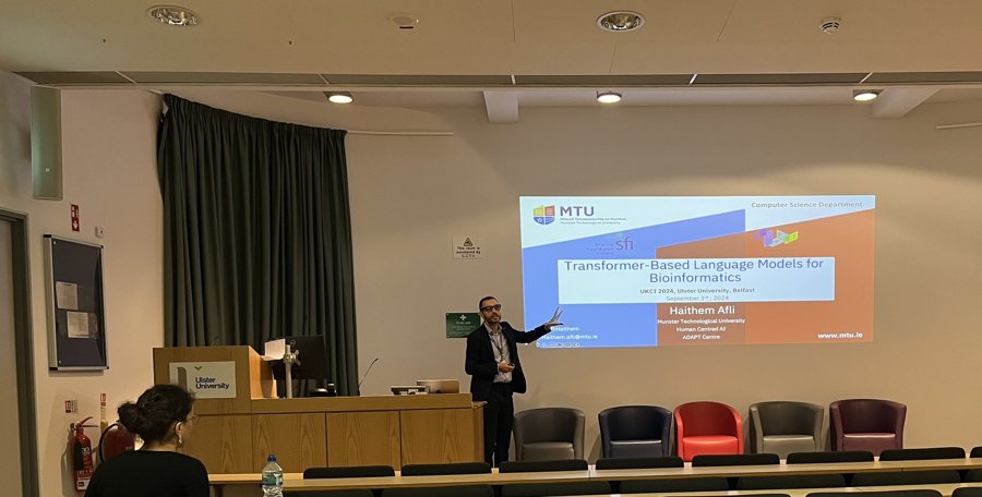 Dr Haithem Afli presenting at UKCI 2024.